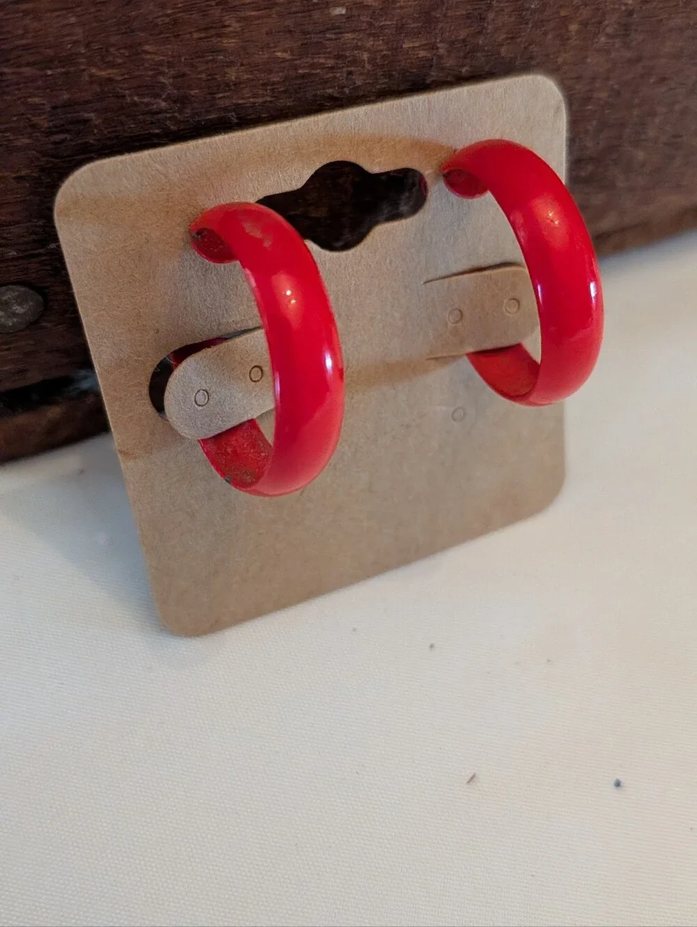 Red Hoop Clip On Earrings - Unbranded Women’s Fashion Hoops